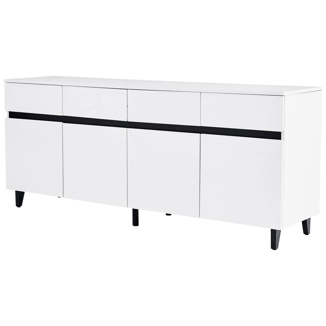 Modern high gloss white sideboard buffet 4 doors 160*40cm SPICEROUT