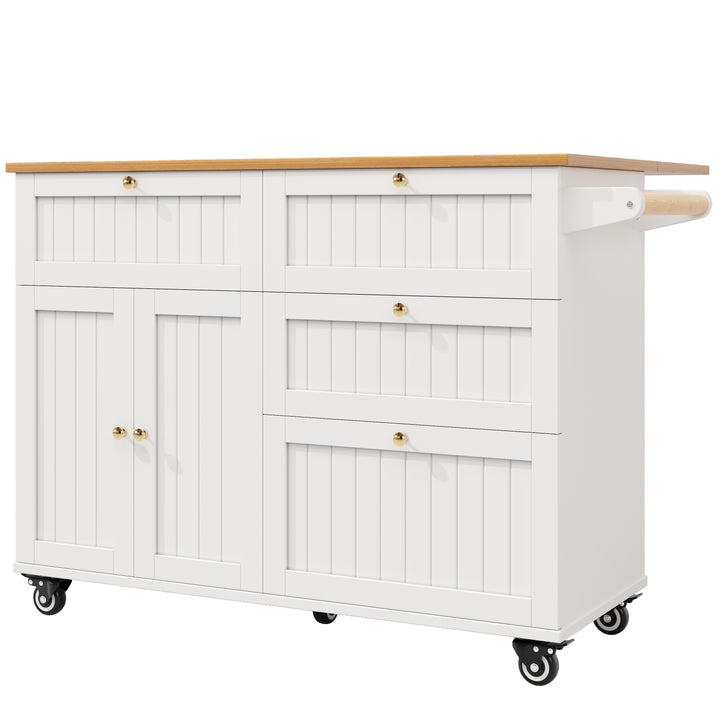 White kitchen trolley foldable top storage FROSTFIELD