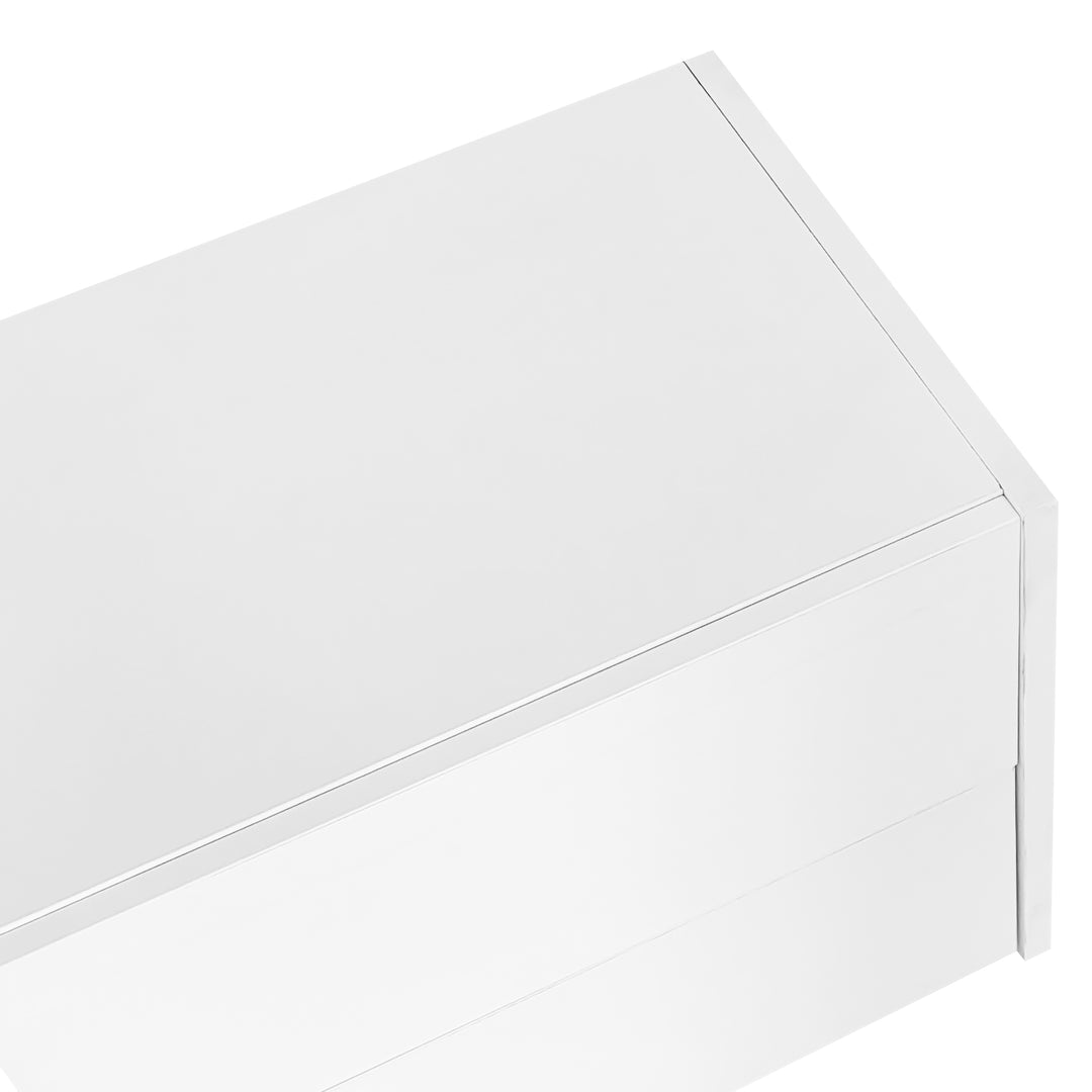 High gloss black &amp; white TV cabinet with LED and versatile storage BLADE