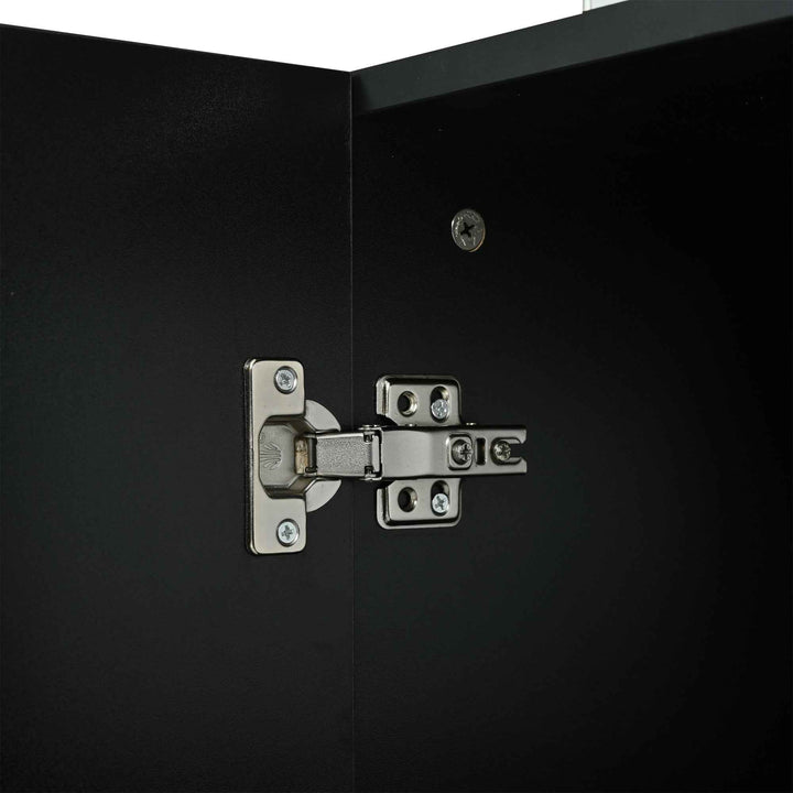 Black high gloss sideboard with LED lights with 2 doors & 3 drawers INFINITECLARITYY