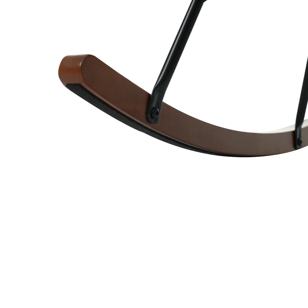 Patchwork wingback rocking chair with ottoman QHORNI UK