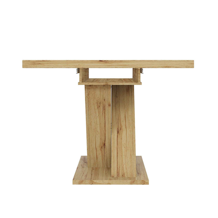 Wooden extendable dining table X-shaped legs 119-158.5cm