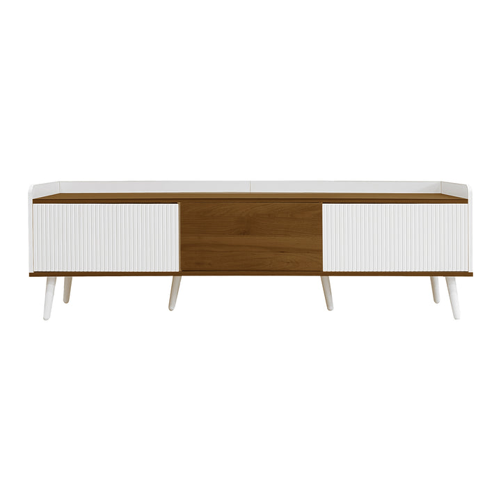 White wooden look TV cabinet with 3 doors SENSOR