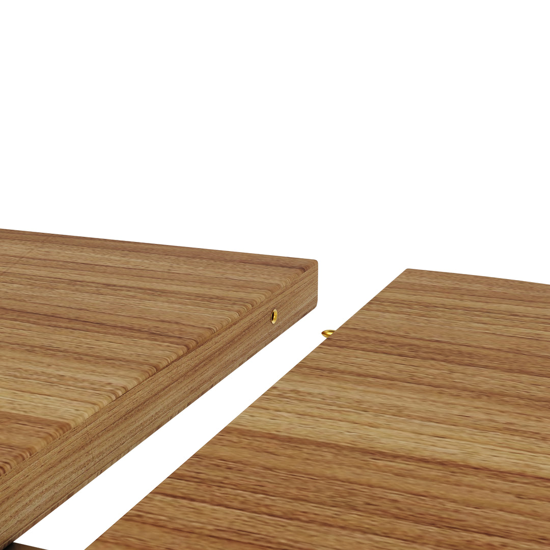 Extendable oval dining table 118-158cm with storage base FERNFROTH
