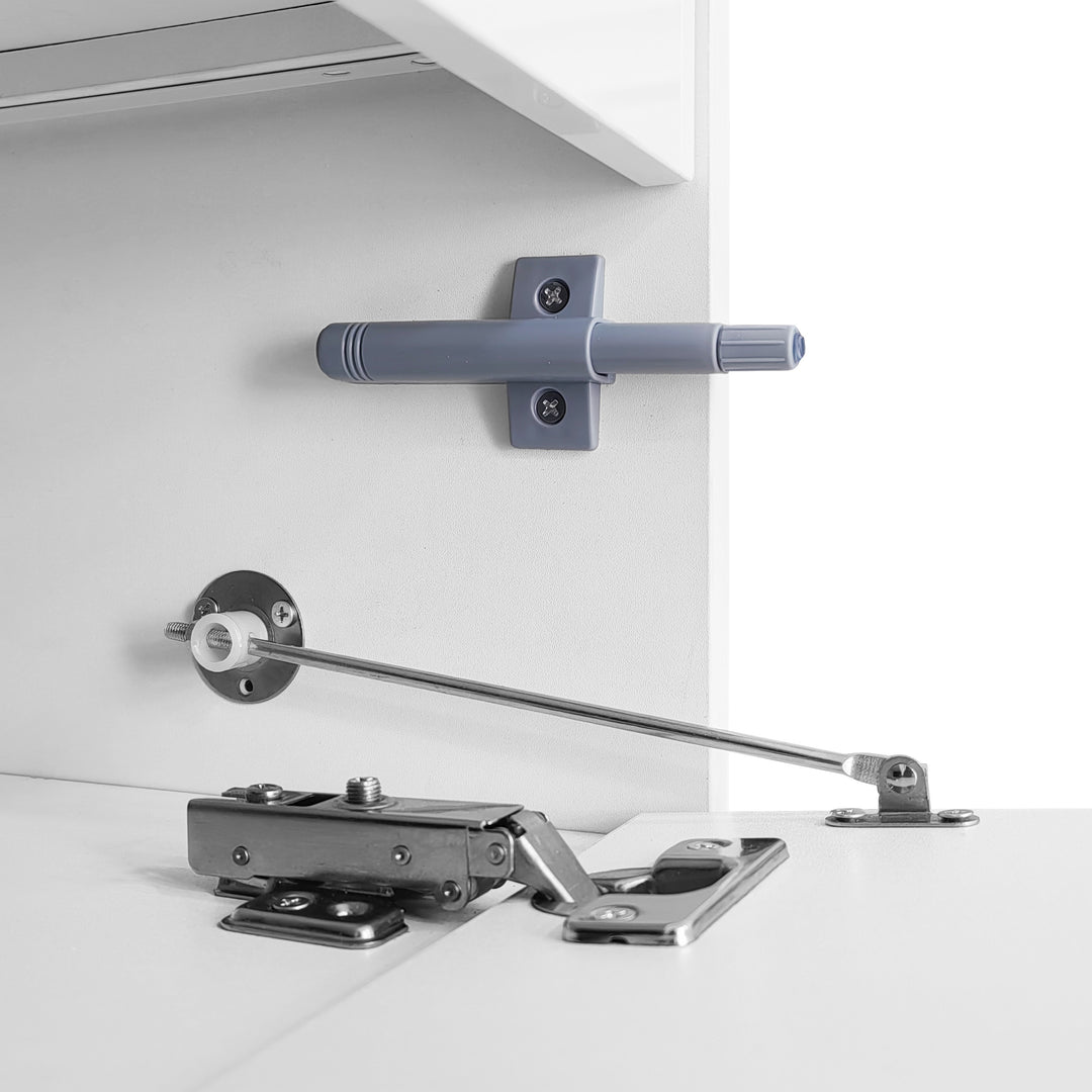 High gloss black &amp; white TV cabinet with LED and versatile storage BLADE