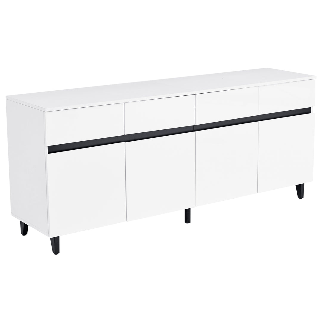 Modern high gloss white sideboard buffet 4 doors 160*40cm SPICEROUT
