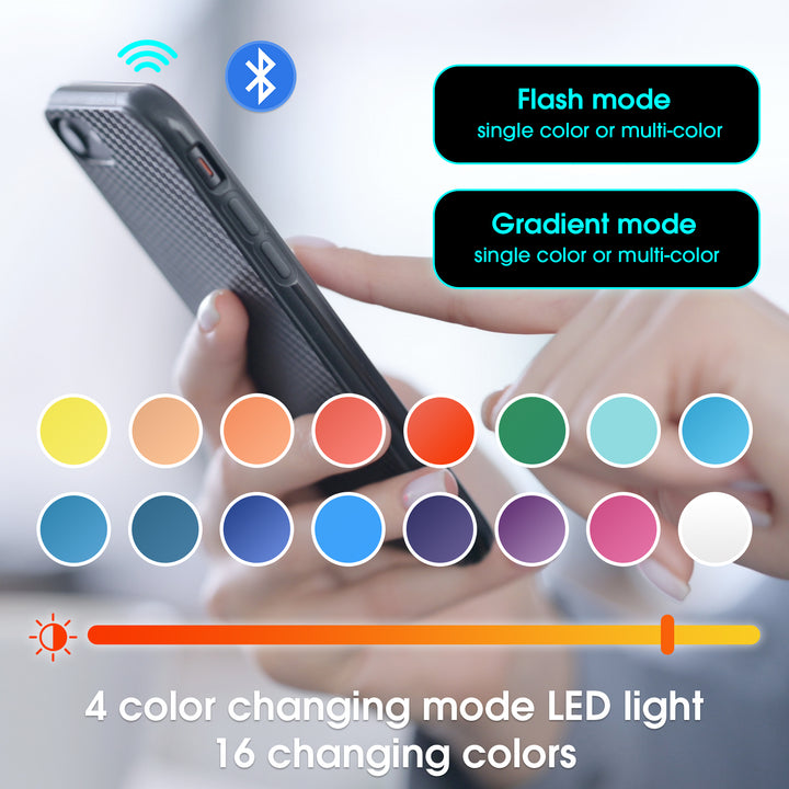 Modern high gloss white coffee table with LED lights golden accent SHEATH