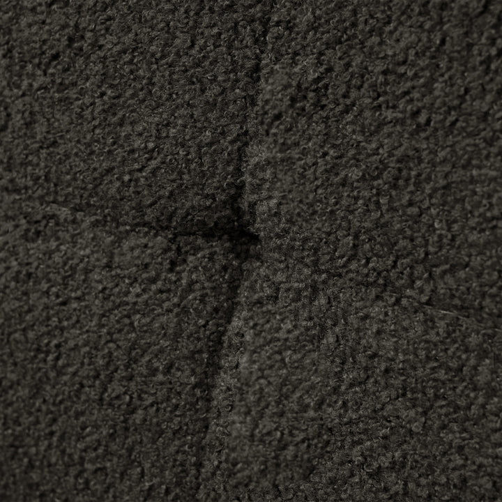 Dark gray sherpa 3-seater clic-clac sofa bed, adjustable backrest & side pocket ALDEN GREY UK