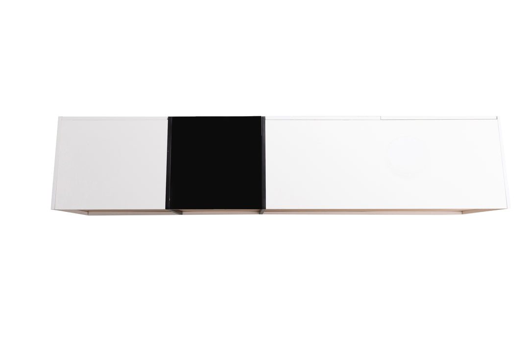 High-gloss white and black TV cabinet THRILGOD UK