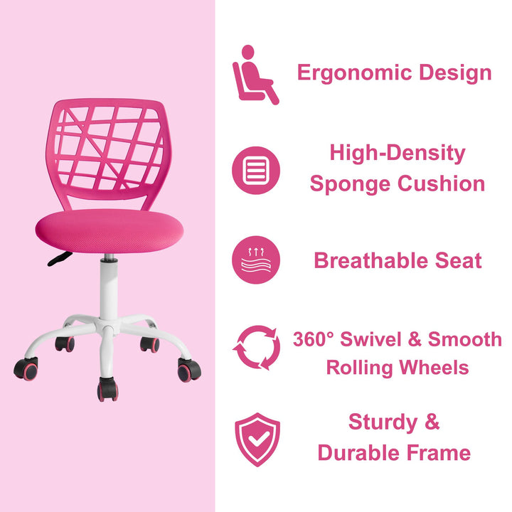 Fusha swivel children desk's chair height adjustable office chair CARNATION PINK Ⅰ