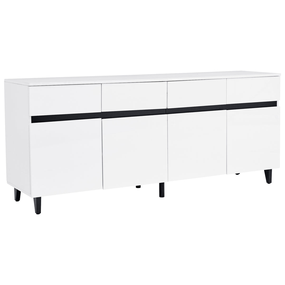 Modern high gloss white sideboard buffet 4 doors 160*40cm SPICEROUT