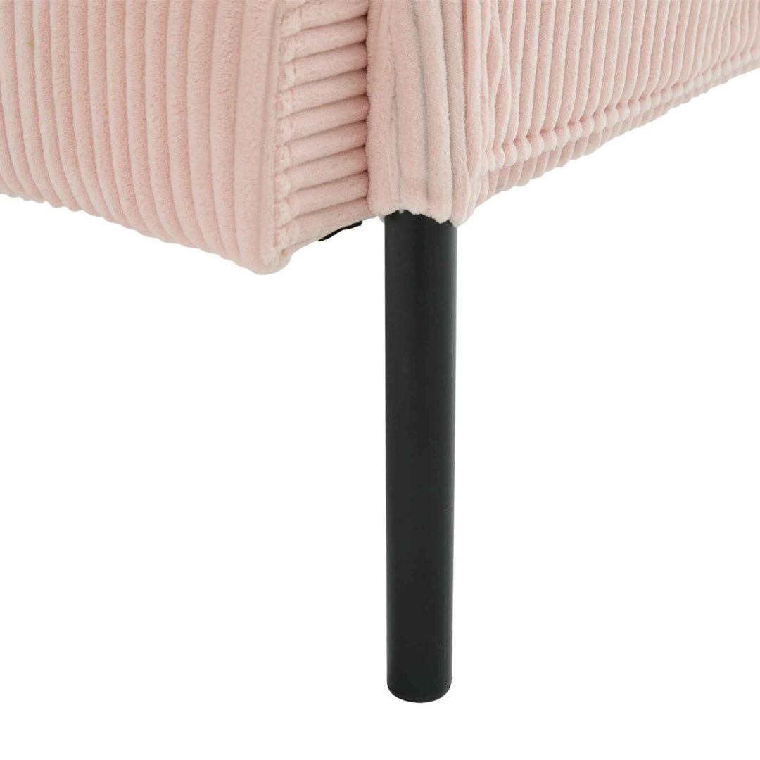 00+Oversized Loveseat Sofa, Corduroy Upholstered Double-Seater, Pink for Living Room NOVALON