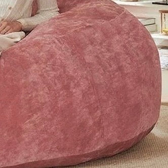 Giant rose pink round bean bag sofa with soft plush cover 150cm HARMONIAS