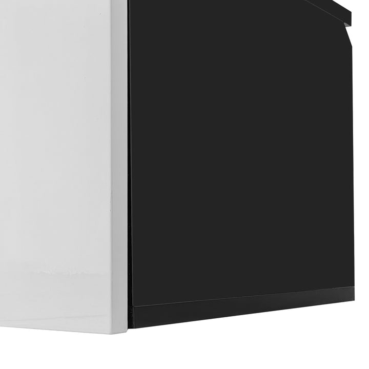 Black and white high gloss suspended TV Stand with LED lighting 180cm AMENSAL