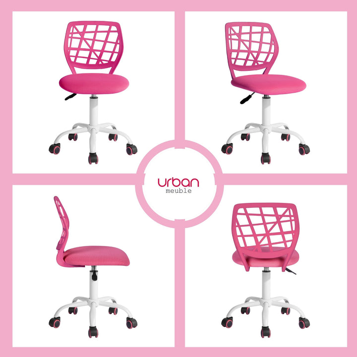 Fusha swivel children desk's chair height adjustable office chair CARNATION PINK Ⅰ