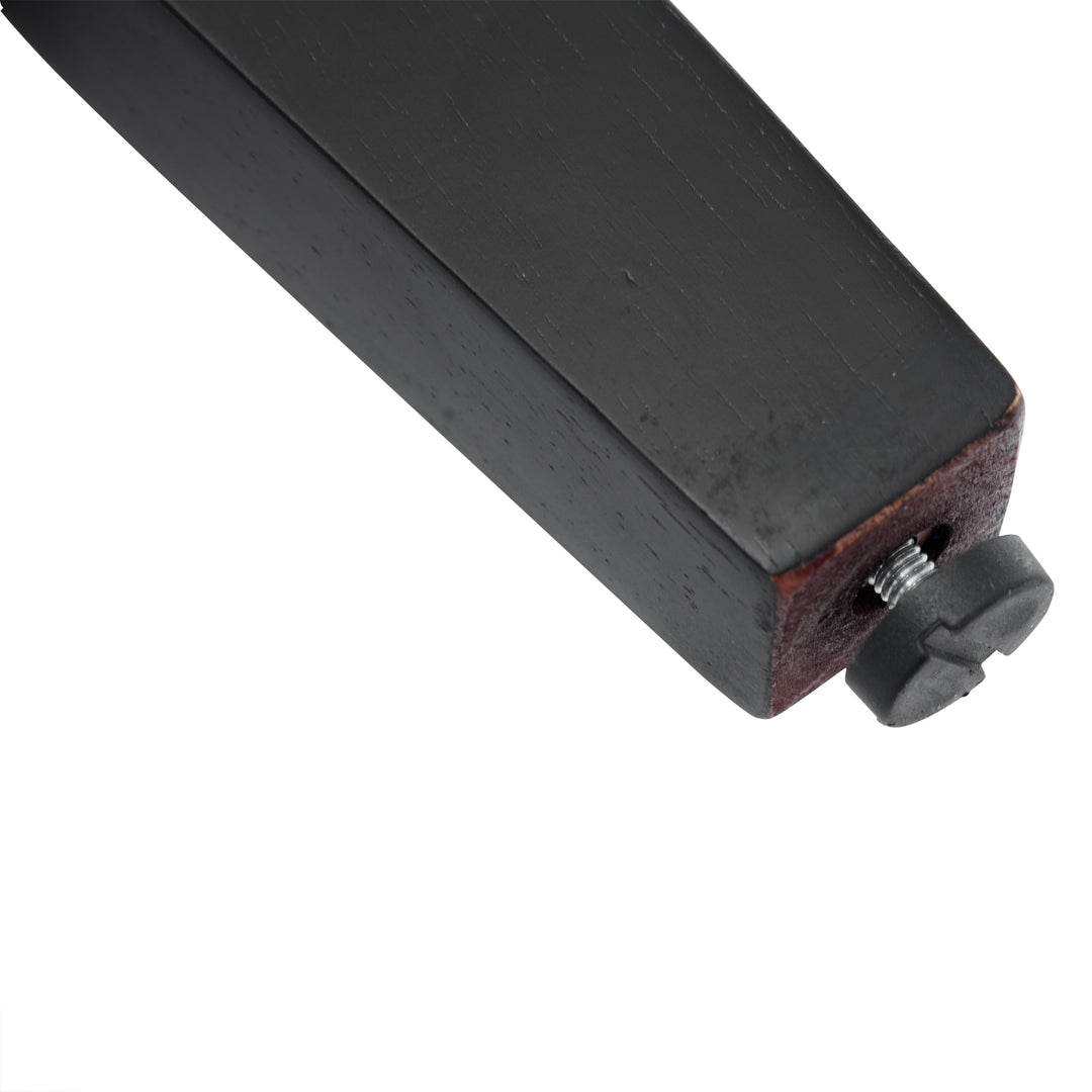 Set of 4 dining chairs velvet grey tufted with solid wood legs, nailheads and back chrome ring NOBLEE