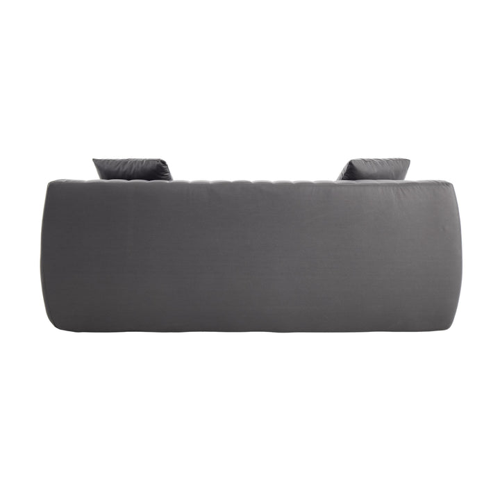 2-Seater Sofa in Grey Tech Cloth with 2 Cushions 185cm WICKERRUG
