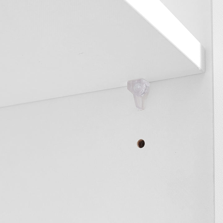 Modern white TV cabinet with 4 push-to-open storage doors RCEPTOR