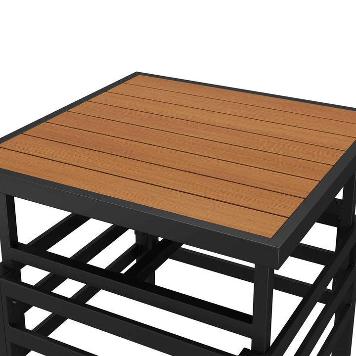Outdoor patio furniture set, 2 double sofas, ottoman, lift-top coffee table FLAREQUASARX
