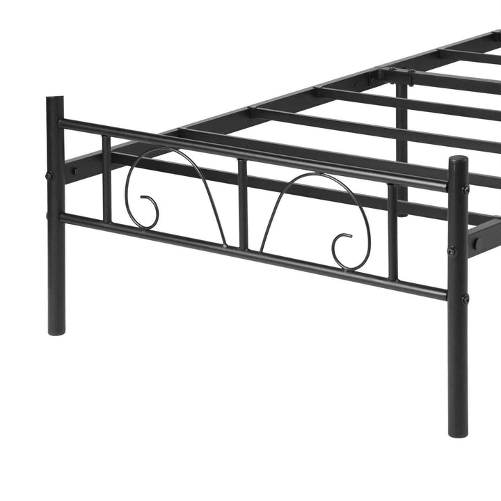 Single Metal Bed Frame Black 90x190cm – Space-Saving Foldable Design, Durable Steel, Modern Style, Ideal for Guest Rooms & Small Spaces ADRINA SINGLE BLACK C