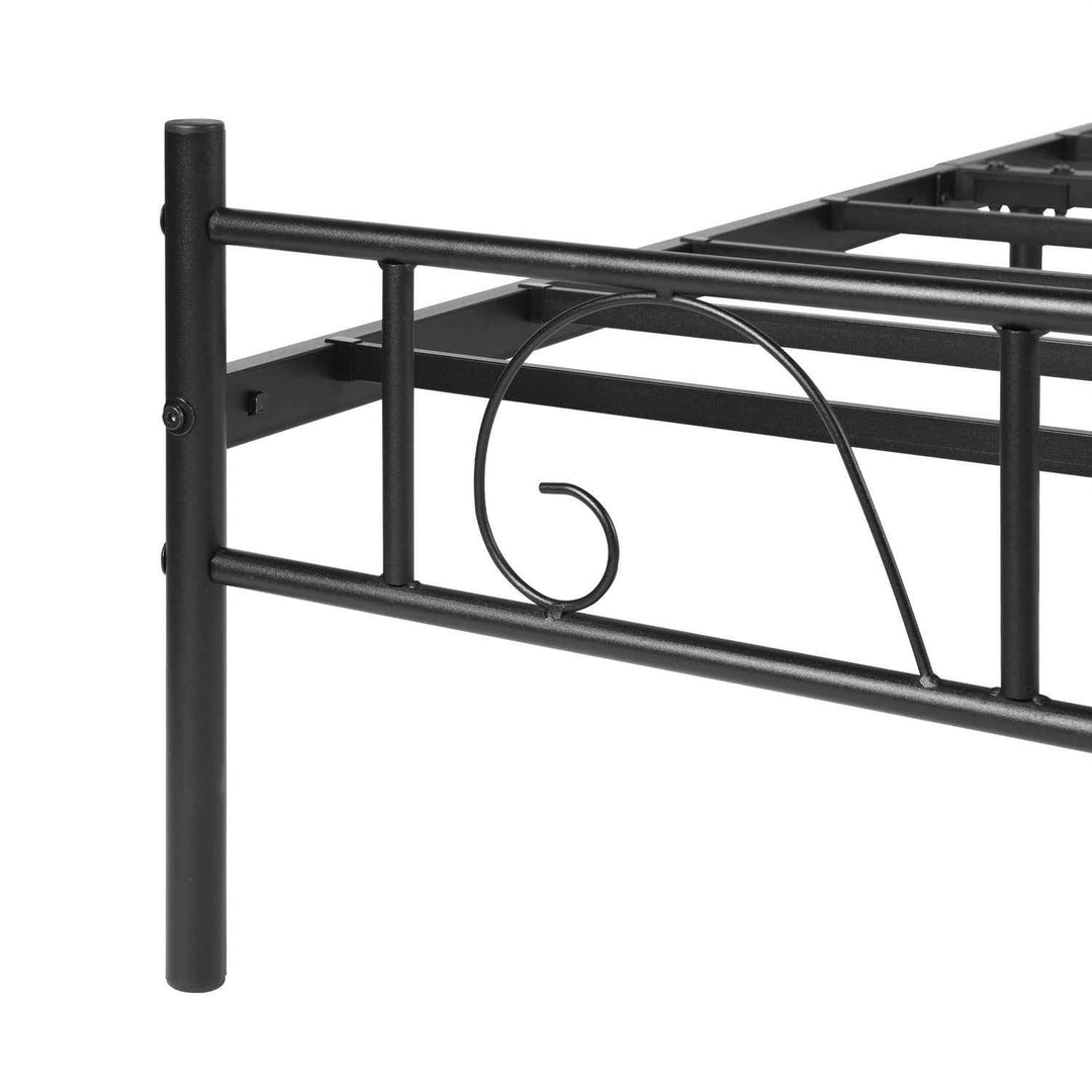 Single Metal Bed Frame Black 90x190cm – Space-Saving Foldable Design, Durable Steel, Modern Style, Ideal for Guest Rooms & Small Spaces ADRINA SINGLE BLACK C