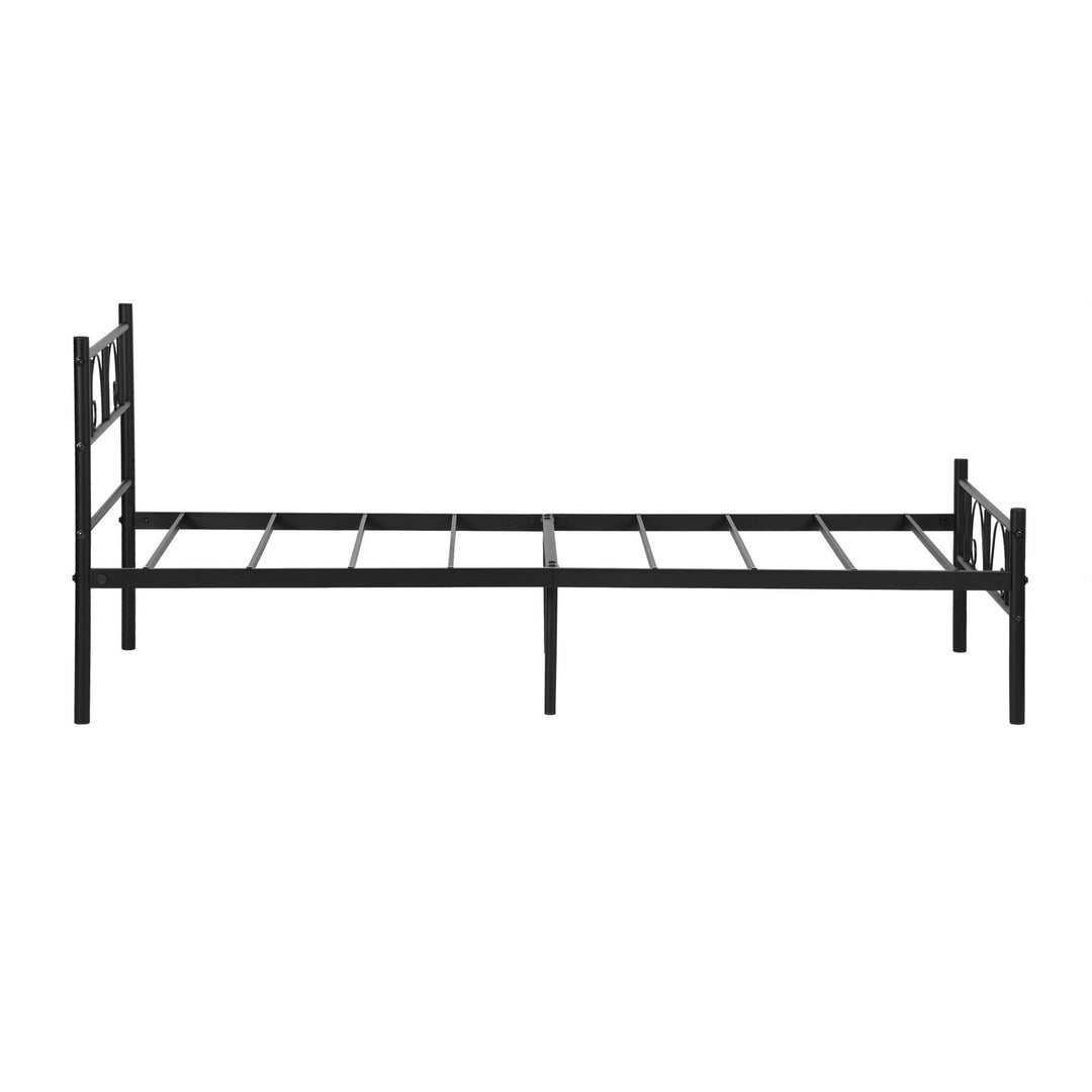 Single Metal Bed Frame Black 90x190cm – Space-Saving Foldable Design, Durable Steel, Modern Style, Ideal for Guest Rooms & Small Spaces ADRINA SINGLE BLACK C