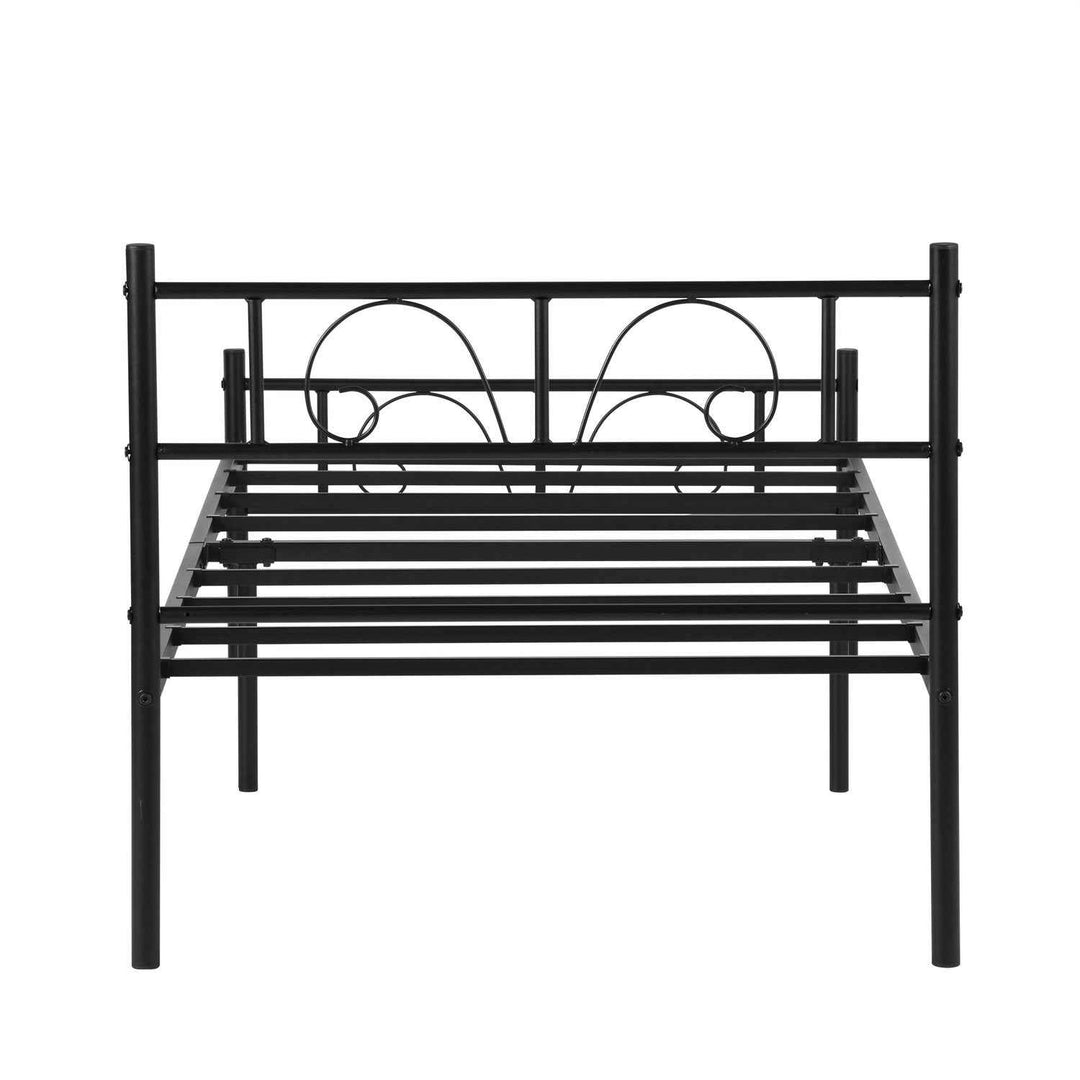 Single Metal Bed Frame Black 90x190cm – Space-Saving Foldable Design, Durable Steel, Modern Style, Ideal for Guest Rooms & Small Spaces ADRINA SINGLE BLACK C