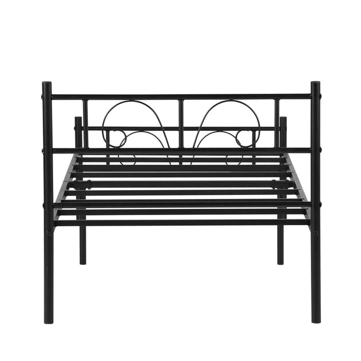 Single Metal Bed Frame Black 90x190cm – Space-Saving Foldable Design, Durable Steel, Modern Style, Ideal for Guest Rooms & Small Spaces ADRINA SINGLE BLACK C