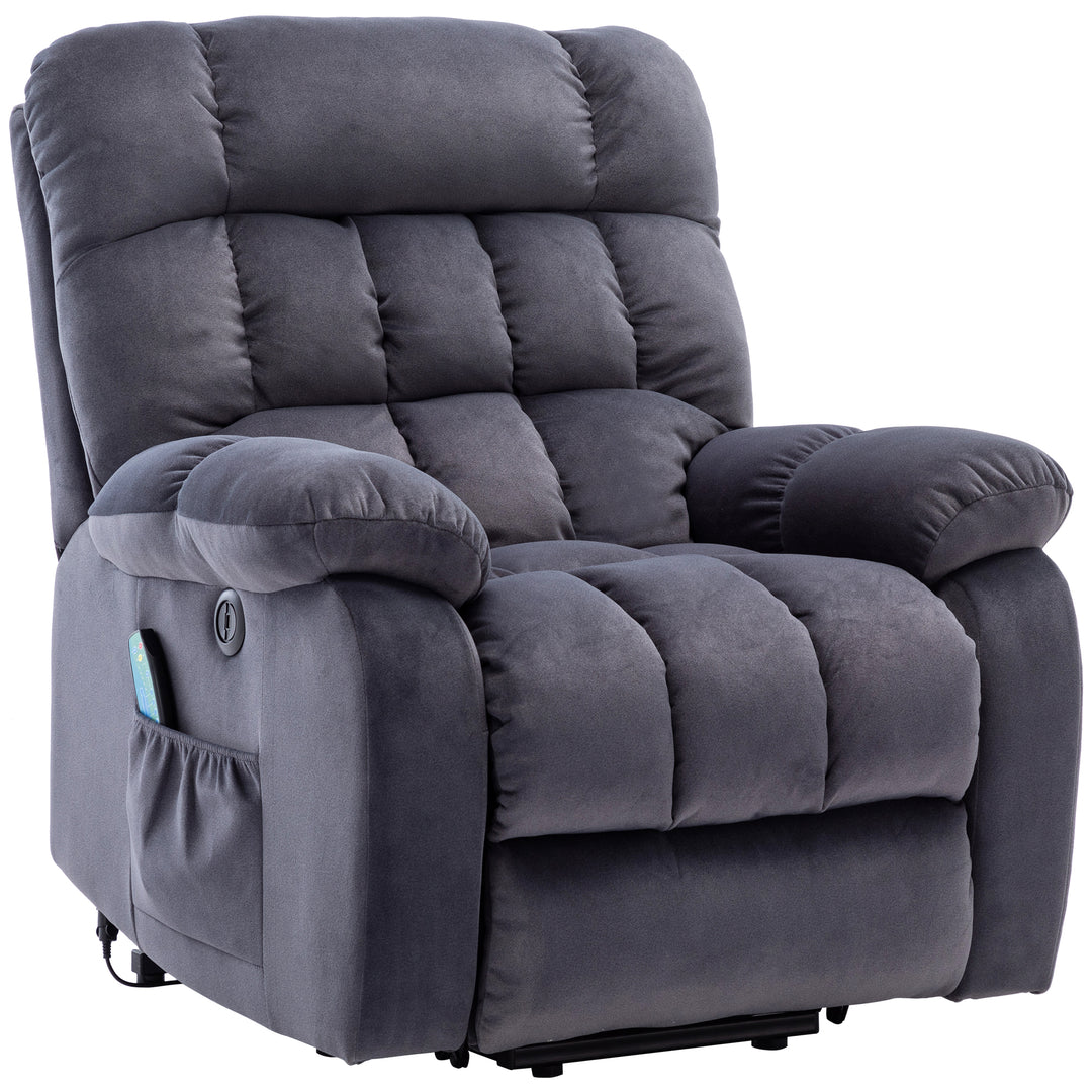 Grey lift up riser and recliner chair with massage and heating pockets usb ports AUDI UK