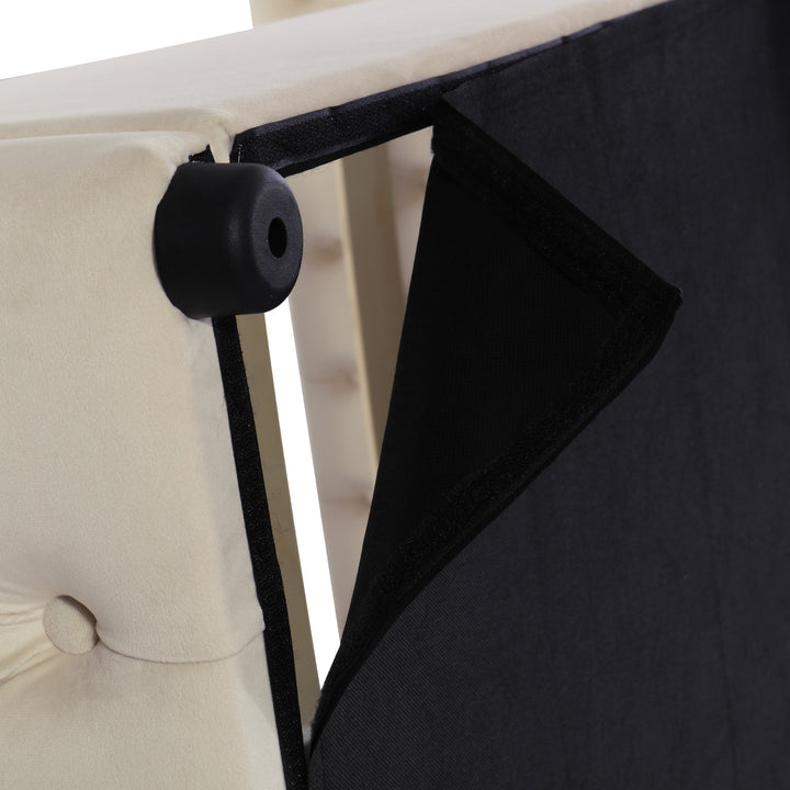 Chesterfield beige velvet upholstered storage gas lift bed (150*200cm) AZONS BEIGE KING UK