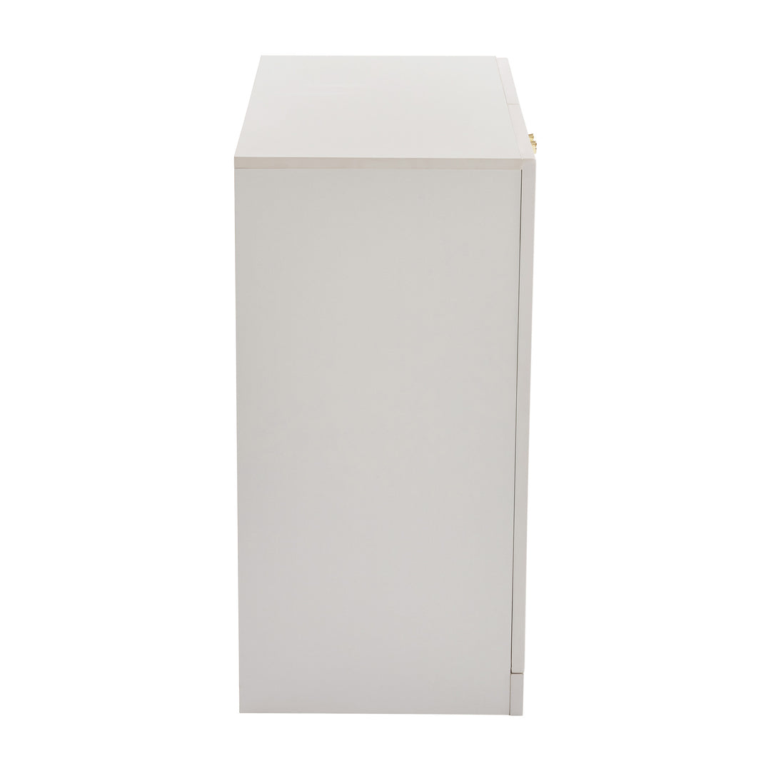 Modern white sideboard with 2 doors 80x40x80cm ELEGANT STOOL