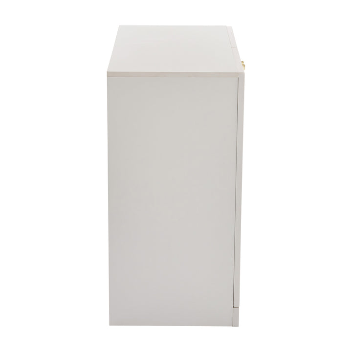 Modern white sideboard with 2 doors 80x40x80cm ELEGANT STOOL
