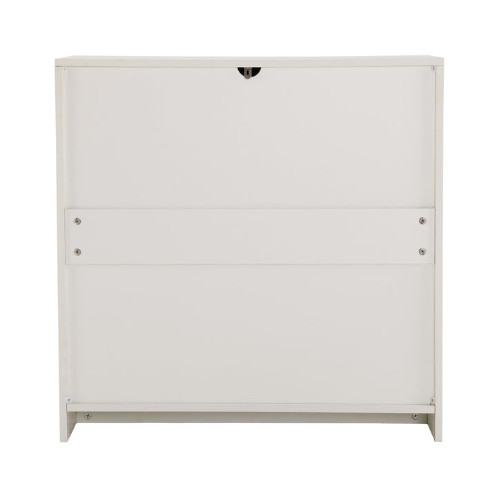 Modern white sideboard with 2 doors 80x40x80cm ELEGANT STOOL