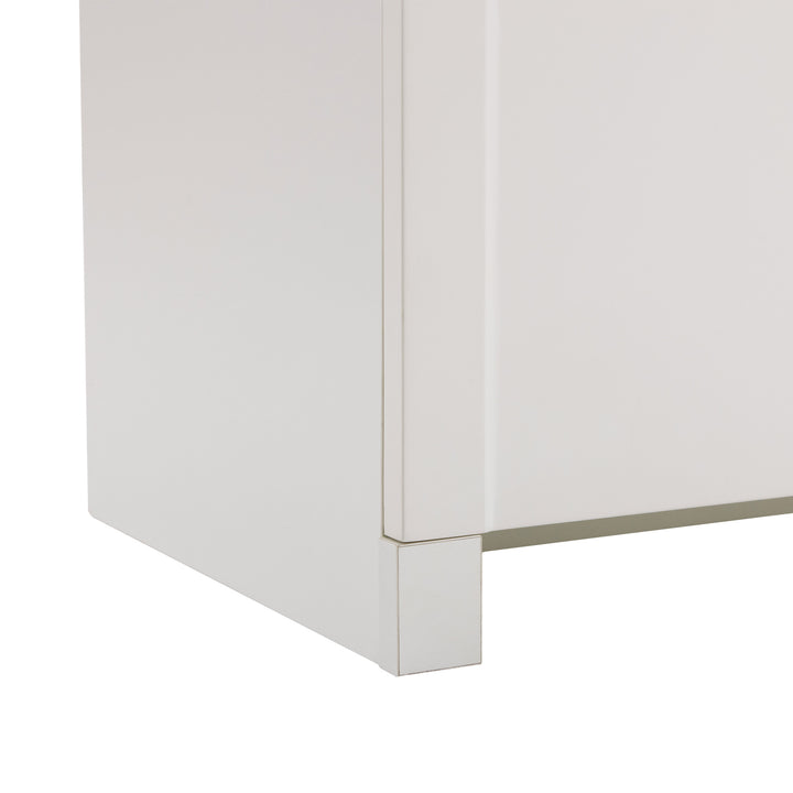 Modern white sideboard with 2 doors 80x40x80cm ELEGANT STOOL