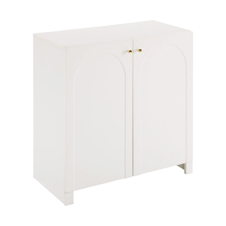 Modern white sideboard with 2 doors 80x40x80cm ELEGANT STOOL