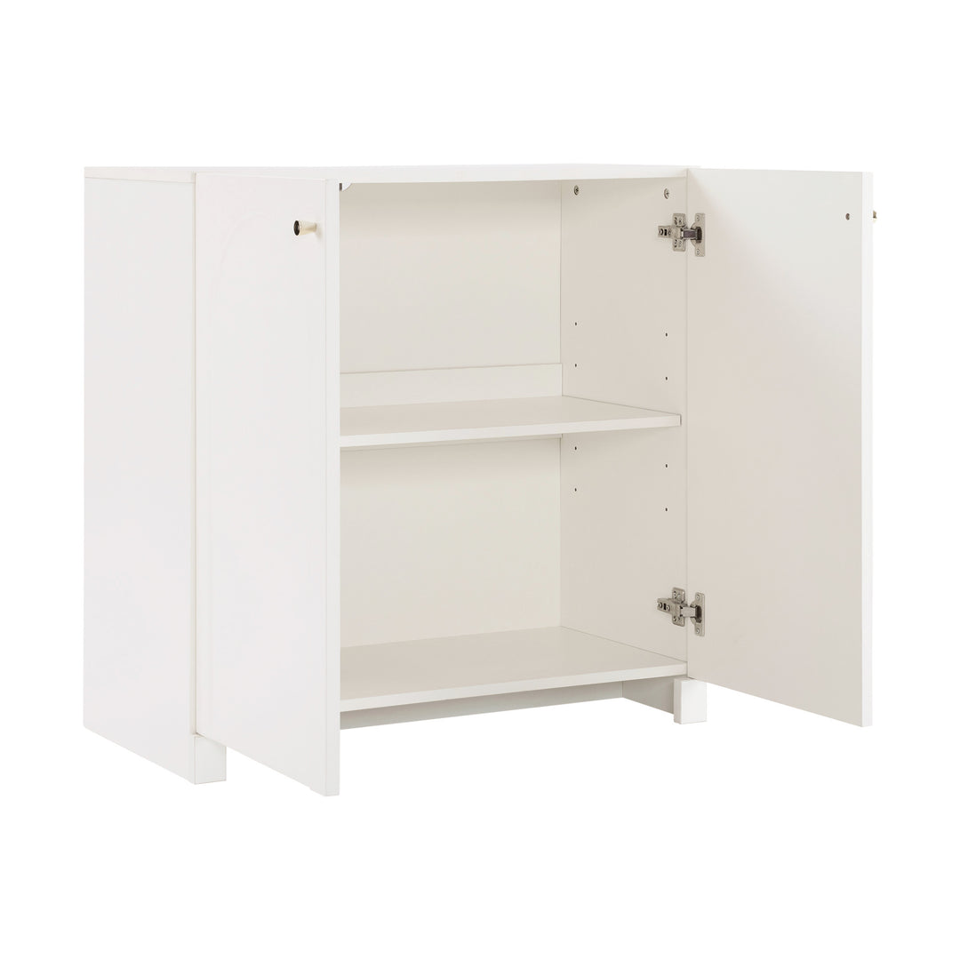 Modern white sideboard with 2 doors 80x40x80cm ELEGANT STOOL