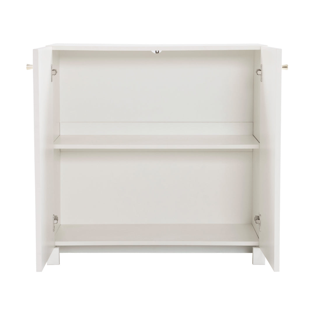 Modern white sideboard with 2 doors 80x40x80cm ELEGANT STOOL