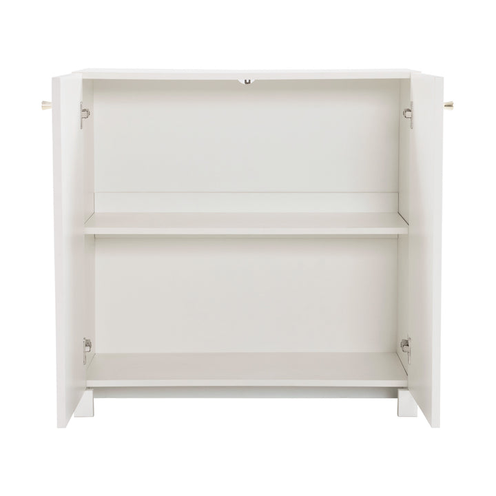 Modern white sideboard with 2 doors 80x40x80cm ELEGANT STOOL