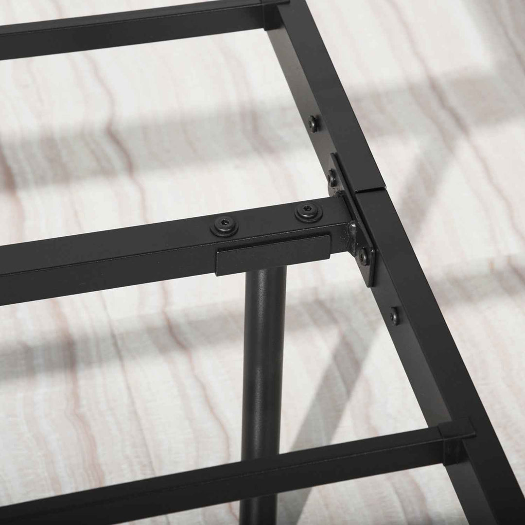 Modern Style Metal Single Bed Frame Black 90x190cm – Sturdy Steel, Space-Saving, Ideal for Guest Rooms & Small Spaces BEARD SINGLE BLACK V1