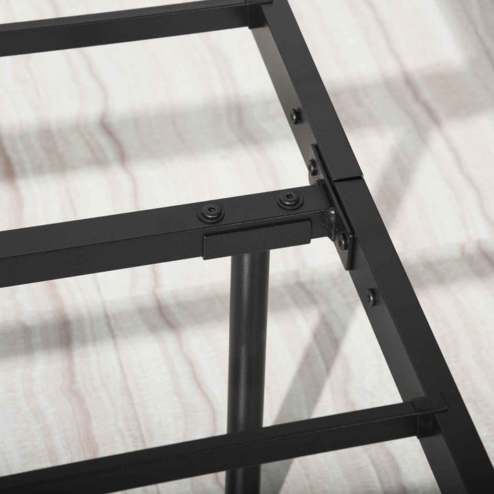 Modern Style Metal Single Bed Frame Black 90x190cm – Sturdy Steel, Space-Saving, Ideal for Guest Rooms & Small Spaces BEARD SINGLE BLACK V1