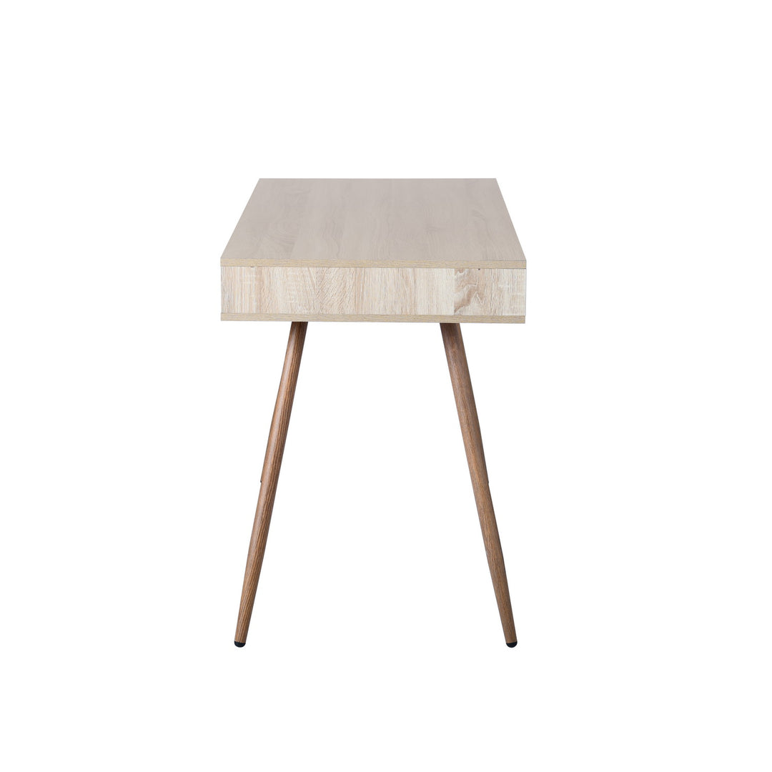 Scandinavian style desk / console with 2 drawers in white and wood BOSUT HM