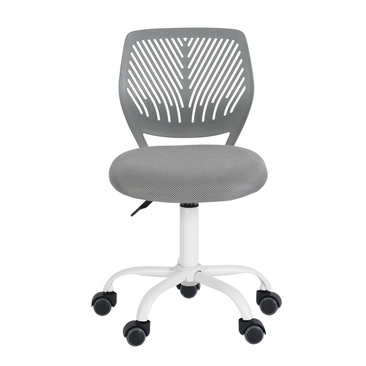 Grey swivel children desk's chair height adjustable office chair CARNATION GREY QS
