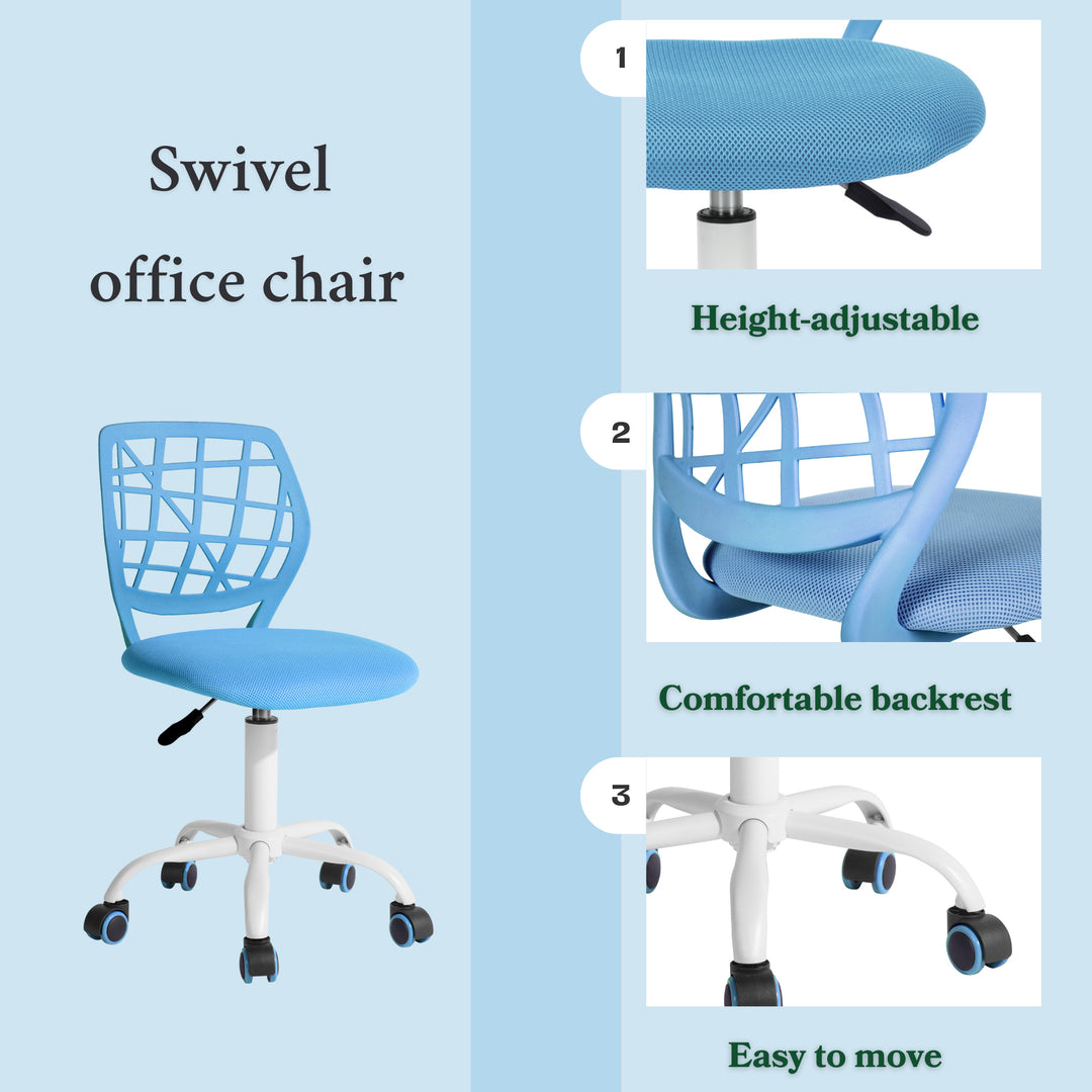 Blue Children's Desk Chair Swivel Office Chair CARNATION BLUE Ⅰ