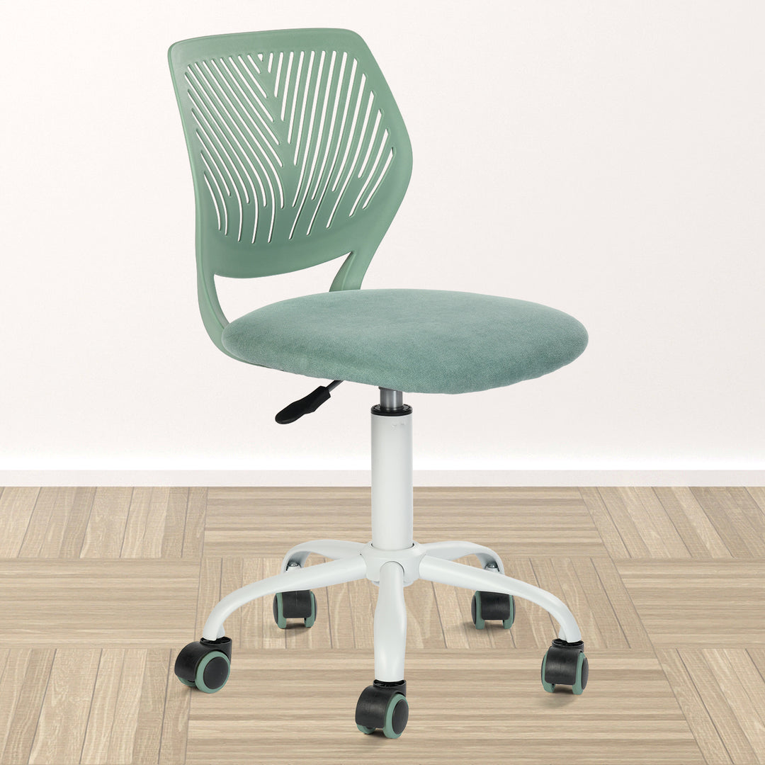 Aqua swivel children desk's chair height adjustable office chair CARNATION FABRIC AQUA
