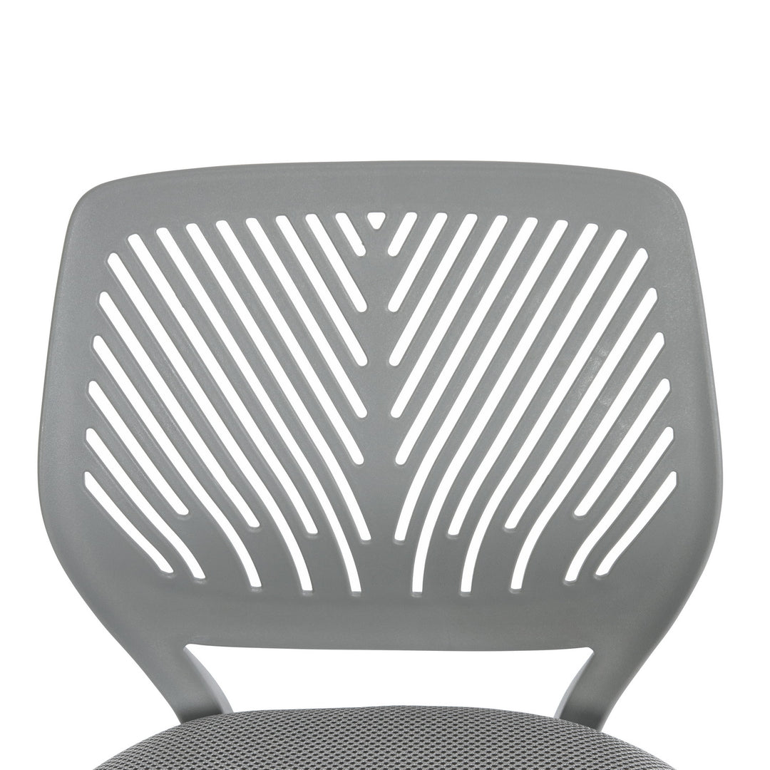 Grey swivel children desk's chair height adjustable office chair CARNATION GREY QS