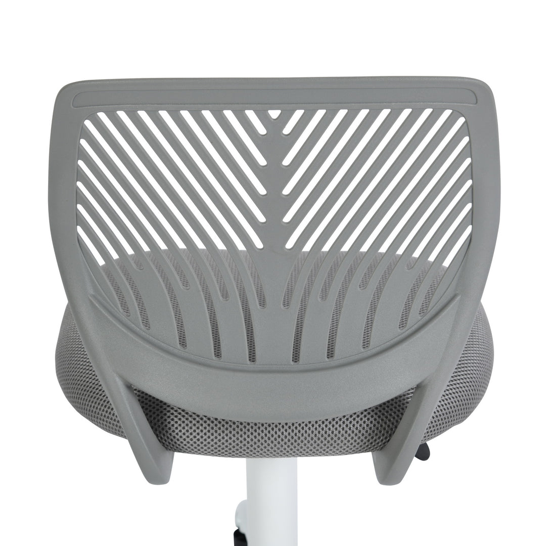 Grey swivel children desk's chair height adjustable office chair CARNATION GREY QS