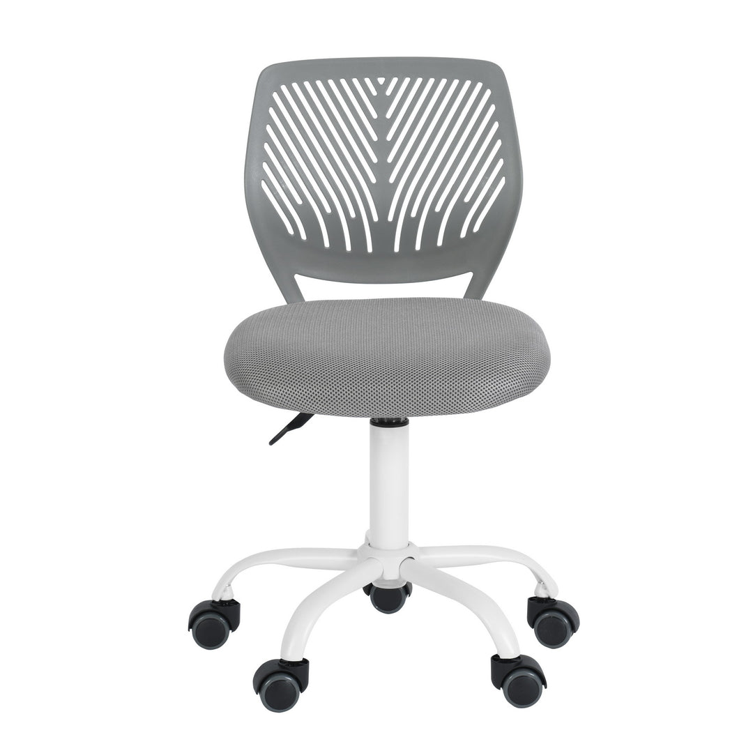 Grey swivel children desk's chair height adjustable office chair CARNATION GREY QS