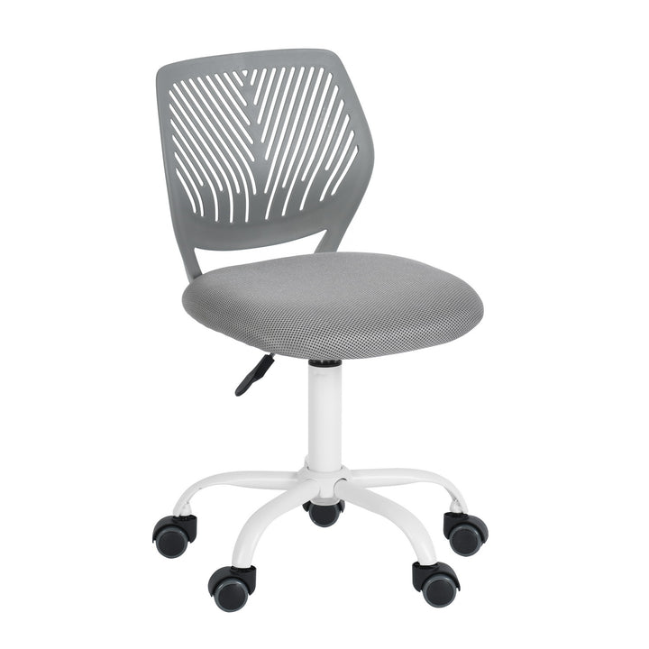 Grey swivel children desk's chair height adjustable office chair CARNATION GREY QS