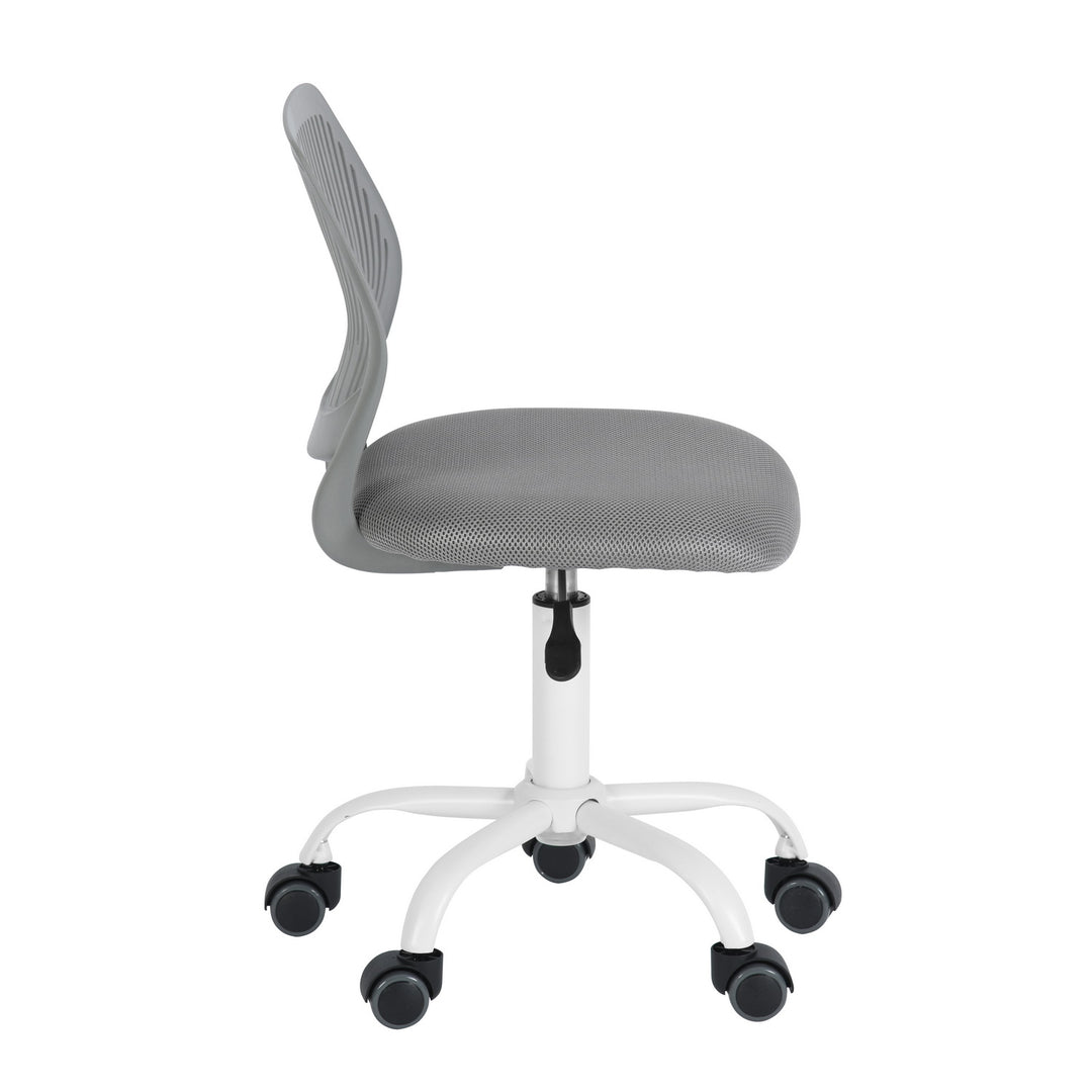 Grey swivel children desk's chair height adjustable office chair CARNATION GREY QS