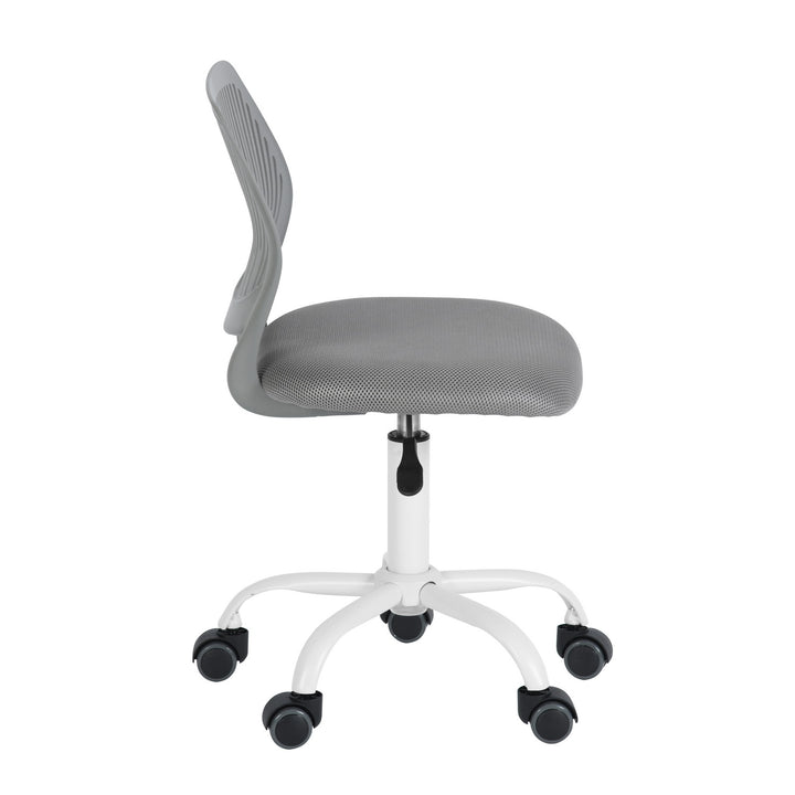 Grey swivel children desk's chair height adjustable office chair CARNATION GREY QS